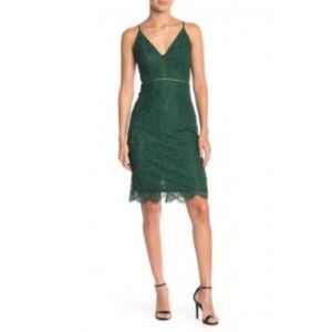 ASTR the Label V Neck Dress hunter green 84